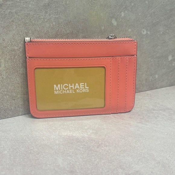 Michael Kors Greenwich Flap Crossbody & Matching Wallet Bright White Tea Rose - Picture 6 of 7